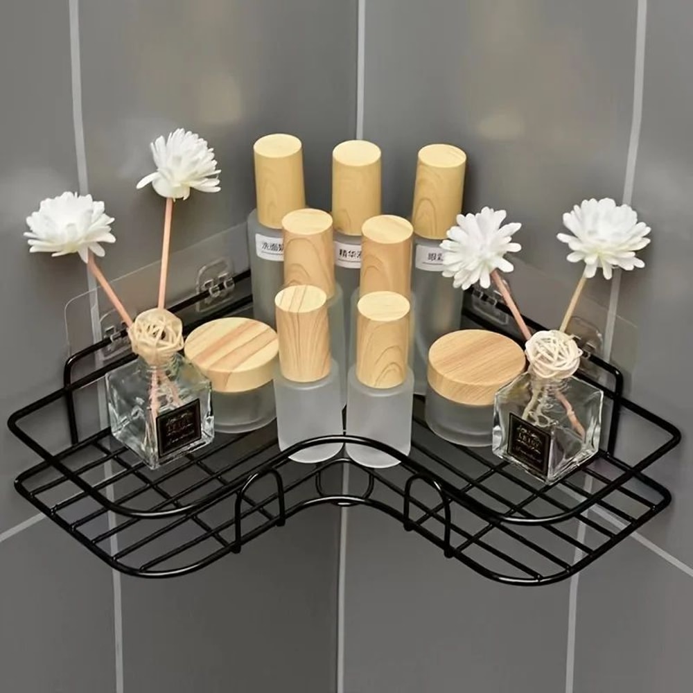 Stainless Steel Corner Shower Storage Rack 3