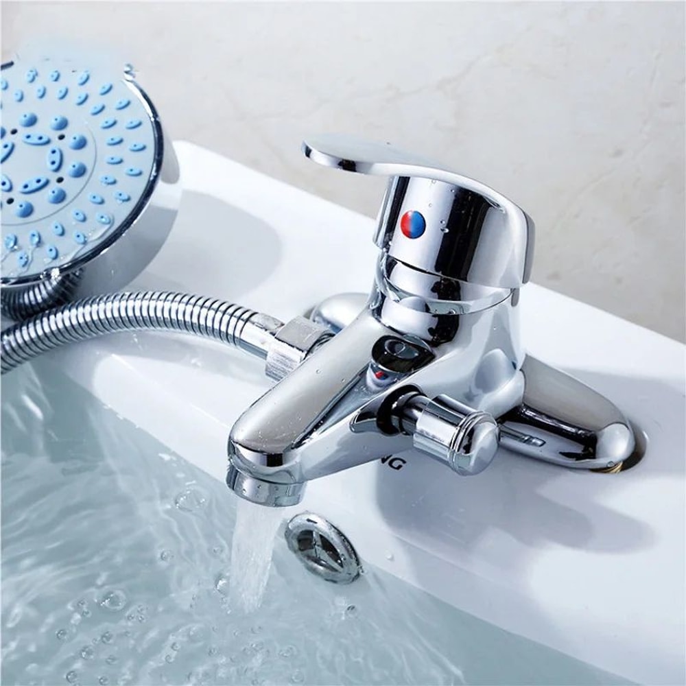 Double Hole Bathroom Basin Mixer Faucet 0