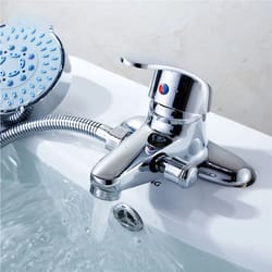 double hole bathroom basin mixer faucet