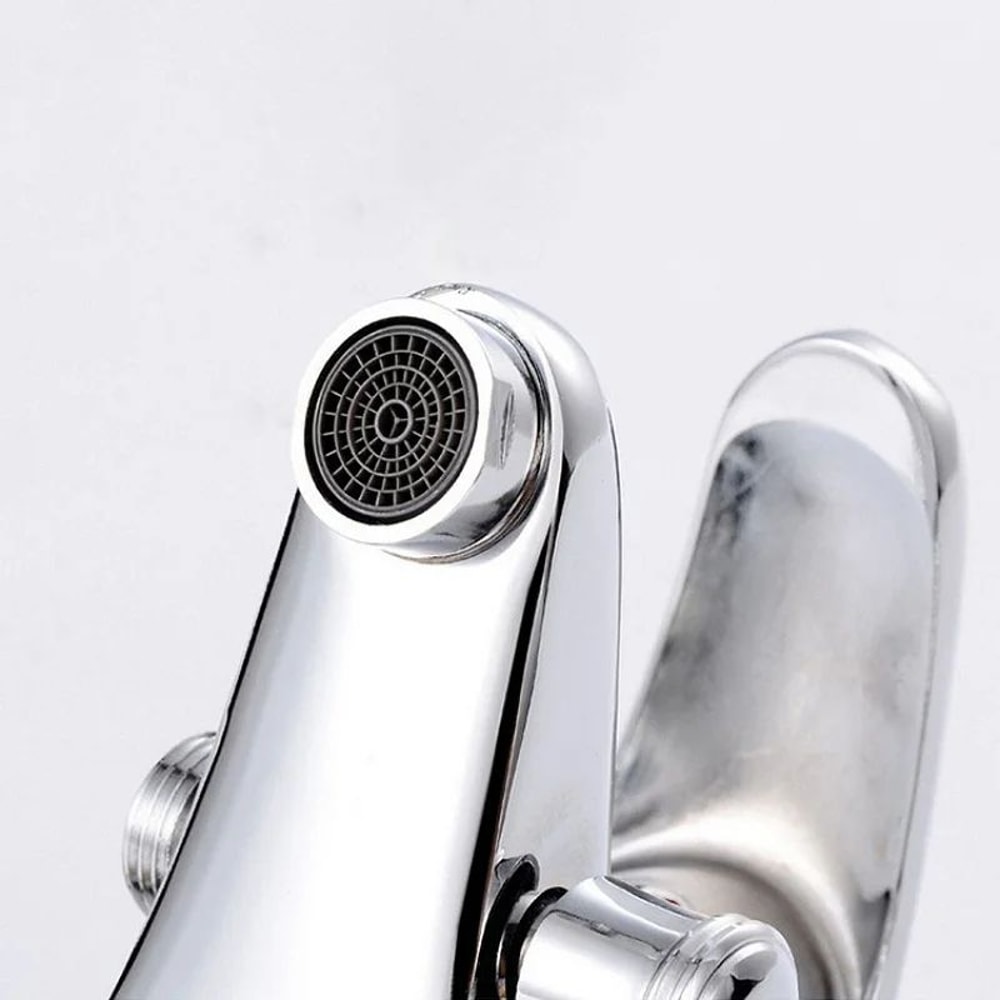 Double Hole Bathroom Basin Mixer Faucet 6