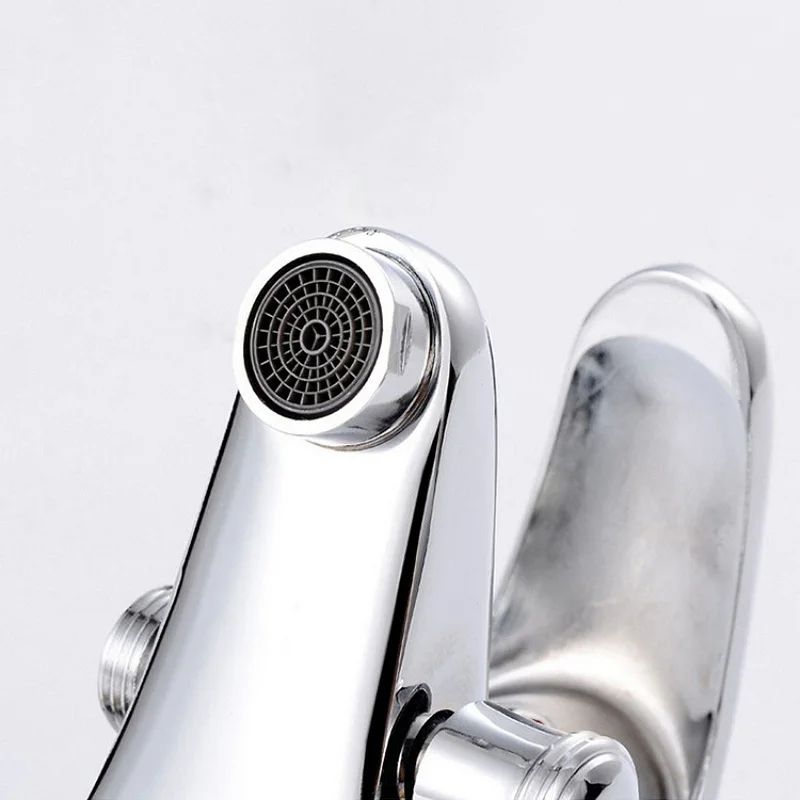 Double Hole Bathroom Basin Mixer Faucet 6