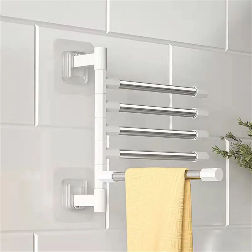 Aluminum Swing Arm Wall Mounted Towel Rack 2