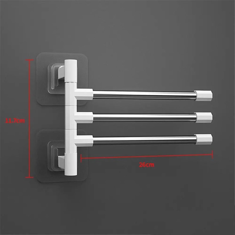Aluminum Swing Arm Wall Mounted Towel Rack 8