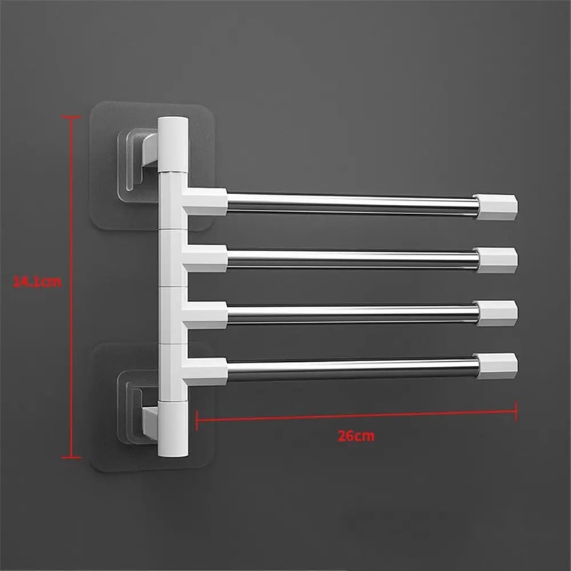 Aluminum Swing Arm Wall Mounted Towel Rack 9