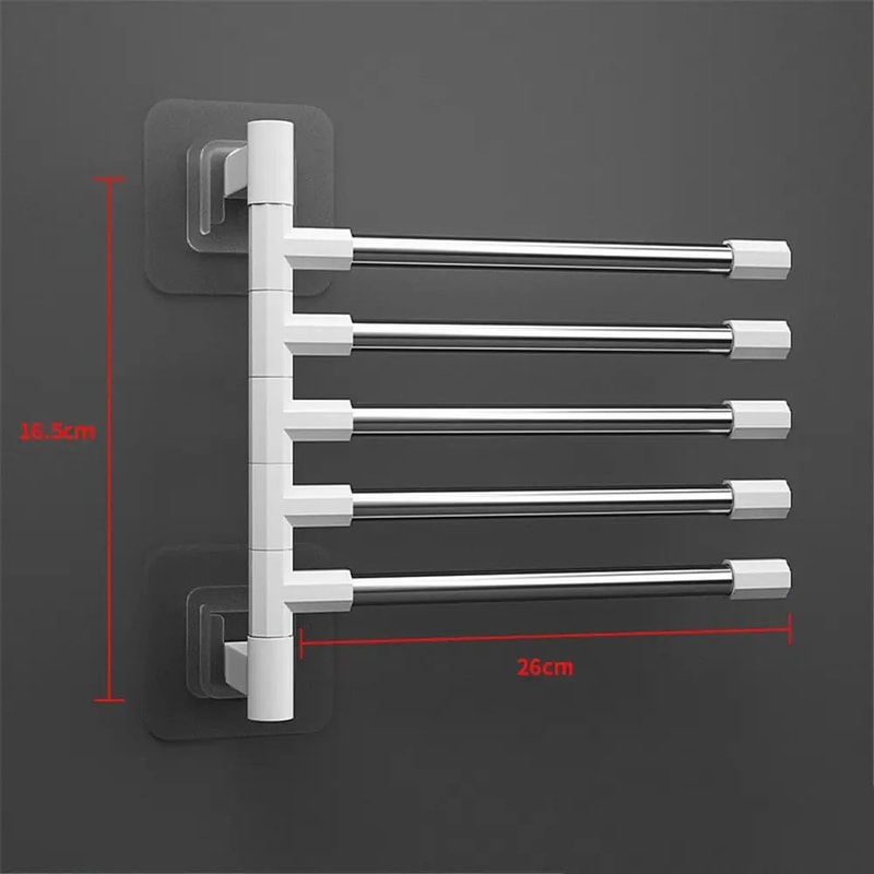 Aluminum Swing Arm Wall Mounted Towel Rack 10