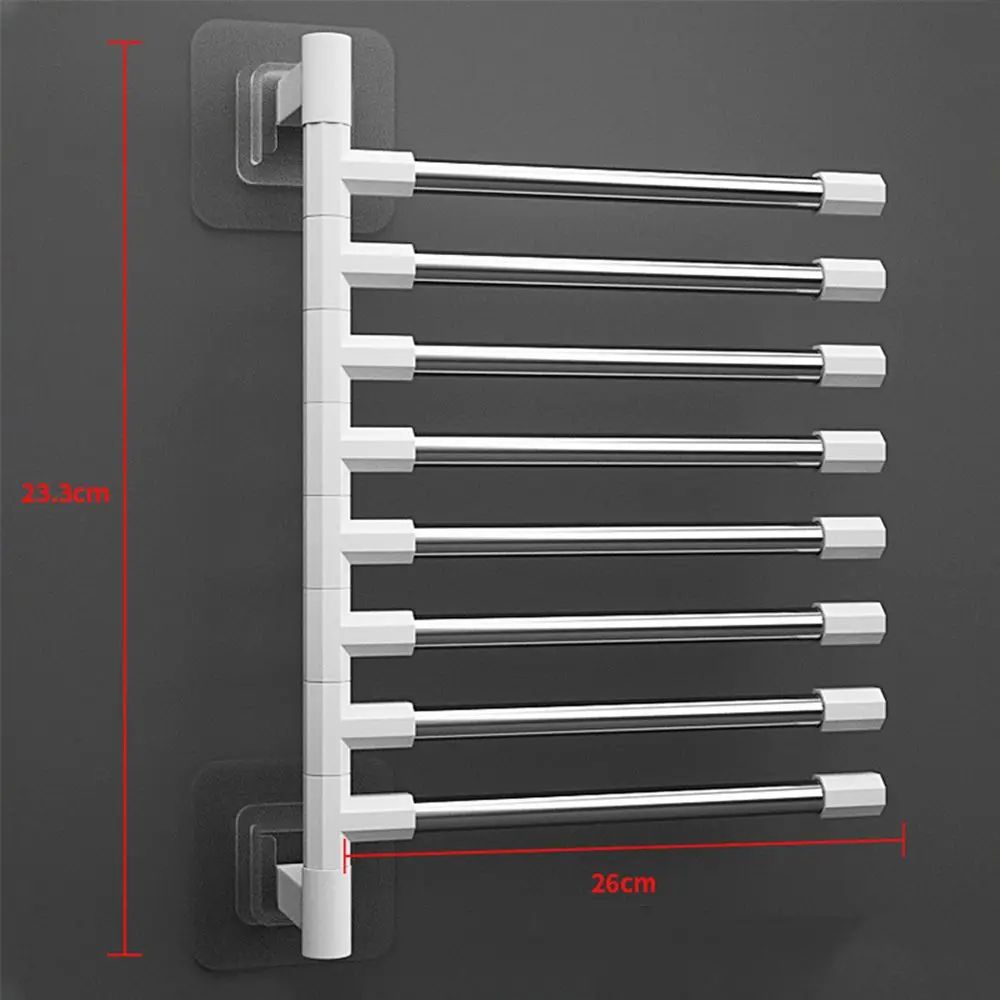 Aluminum Swing Arm Wall Mounted Towel Rack 12