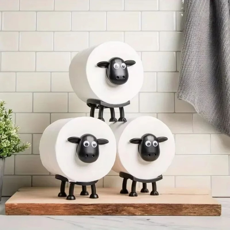 Resin Sheep Toilet Paper Holder Bathroom Decor 0