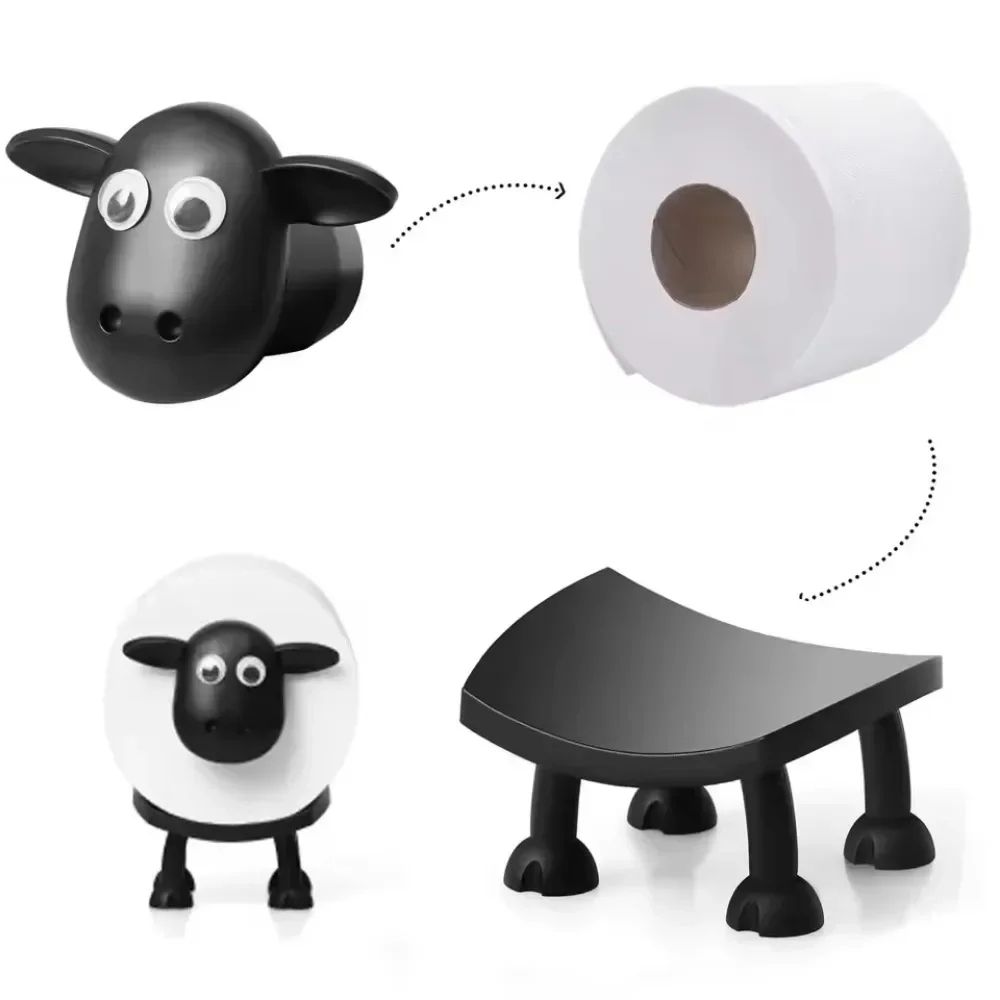 Resin Sheep Toilet Paper Holder Bathroom Decor 1