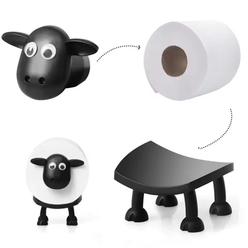 Resin Sheep Toilet Paper Holder Bathroom Decor 1