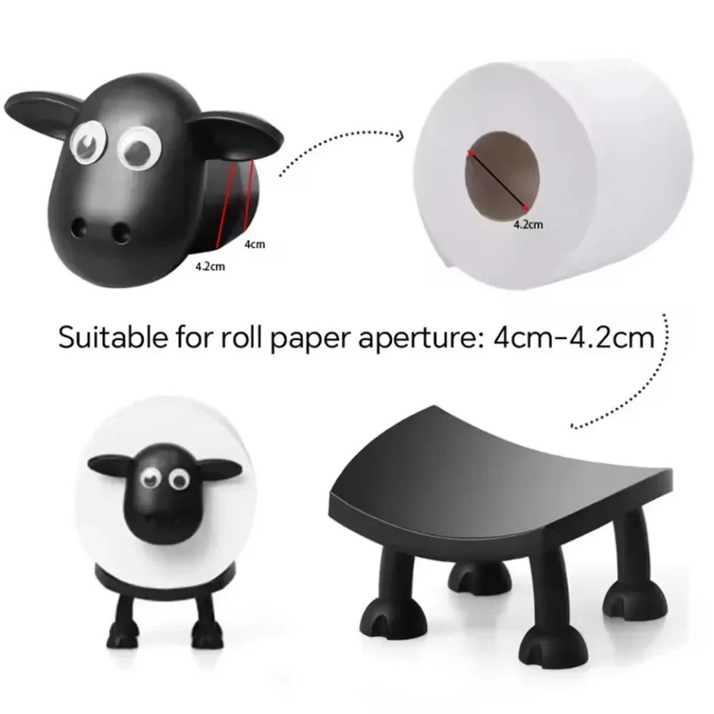 Resin Sheep Toilet Paper Holder Bathroom Decor 2