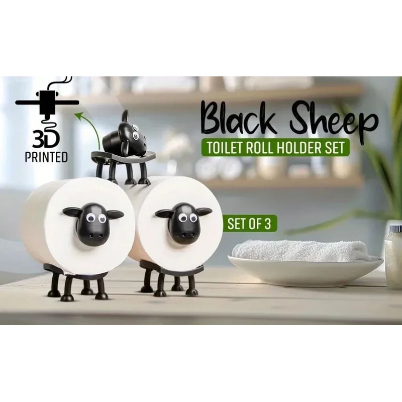 Resin Sheep Toilet Paper Holder Bathroom Decor 6