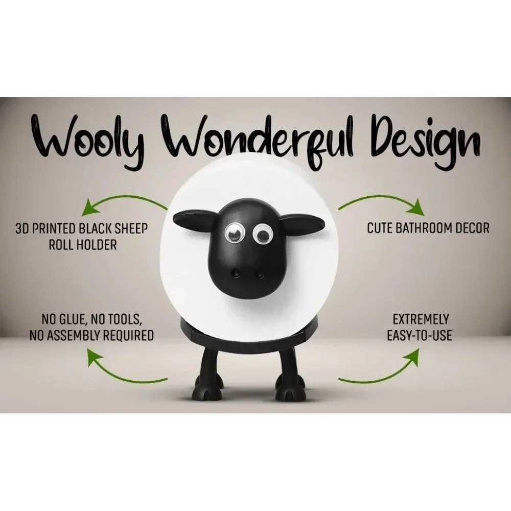Resin Sheep Toilet Paper Holder Bathroom Decor 7