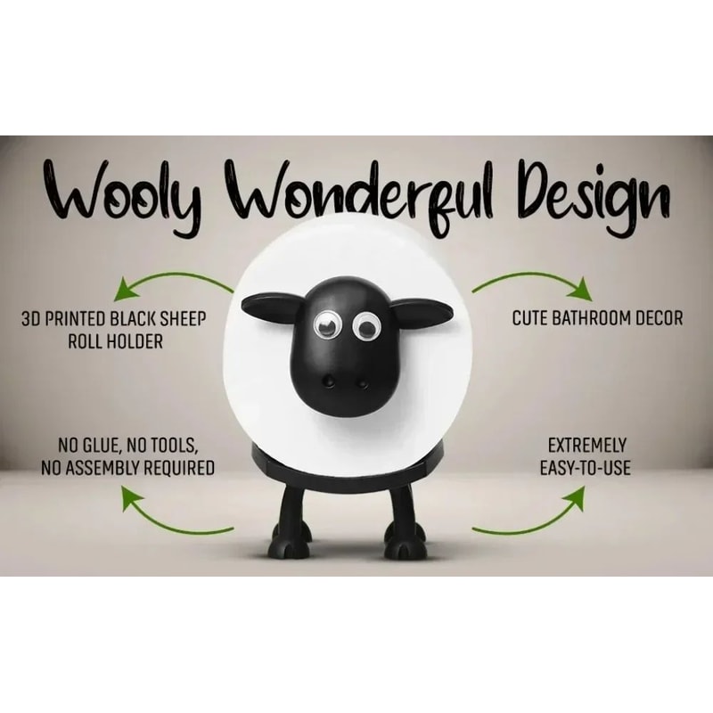 Resin Sheep Toilet Paper Holder Bathroom Decor 7