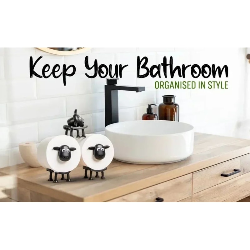 Resin Sheep Toilet Paper Holder Bathroom Decor 8