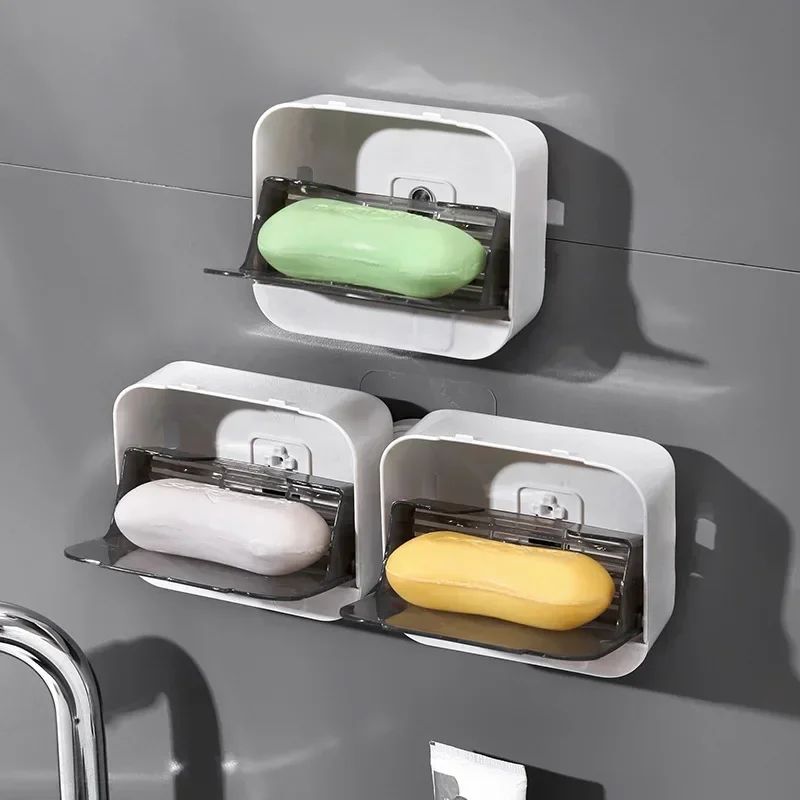 Wall Mounted Flip Lid Soap Holder 2