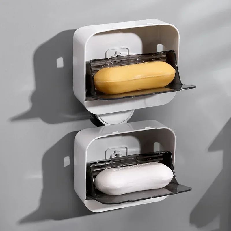 Wall Mounted Flip Lid Soap Holder 3