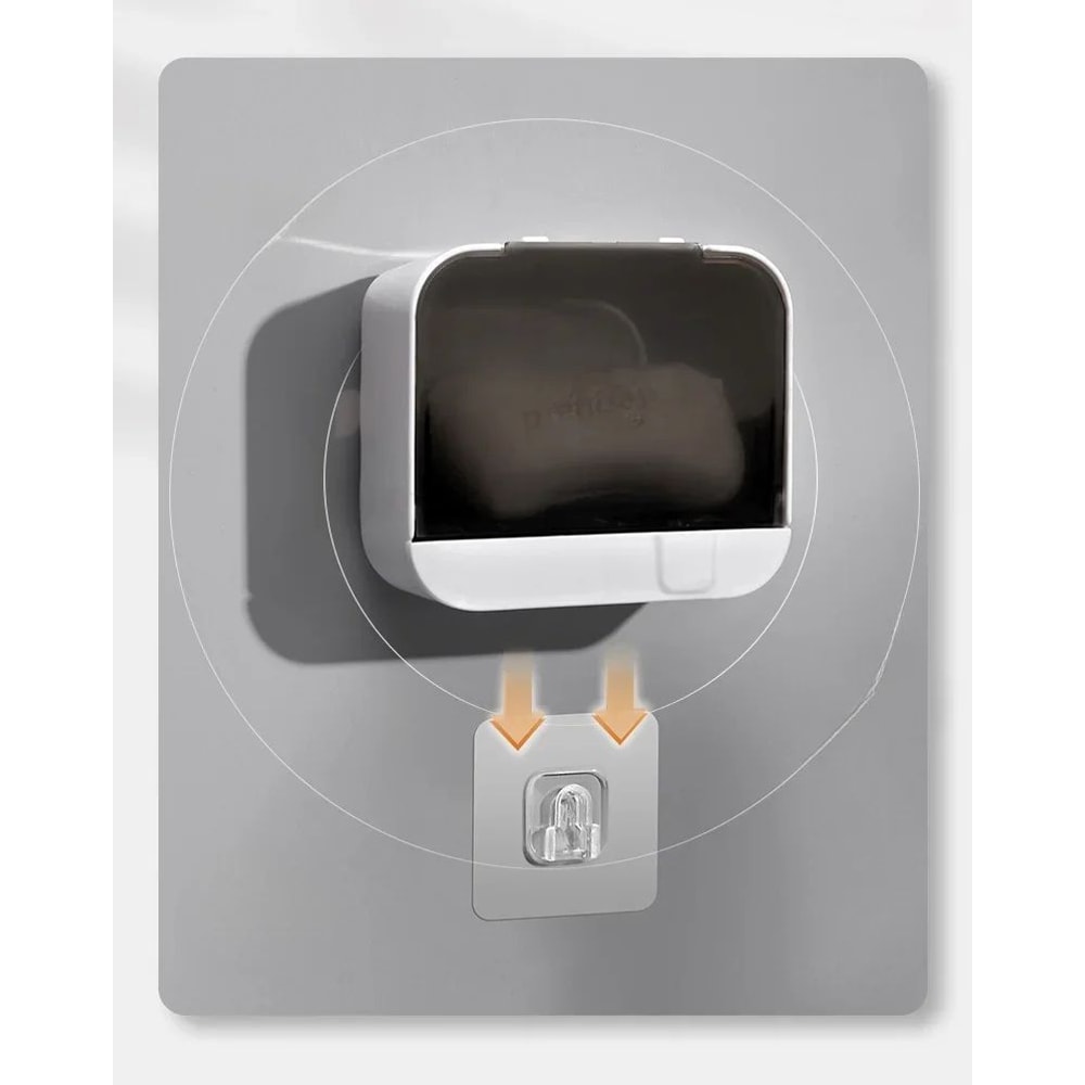 Wall Mounted Flip Lid Soap Holder 6