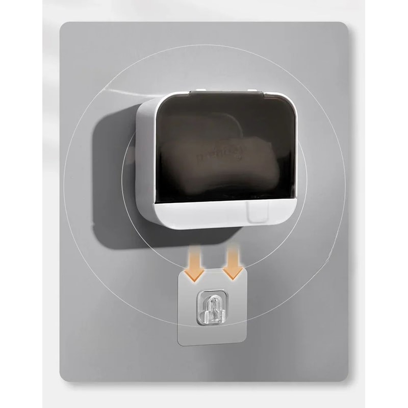 Wall Mounted Flip Lid Soap Holder 6