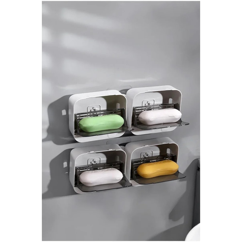 Wall Mounted Flip Lid Soap Holder 7