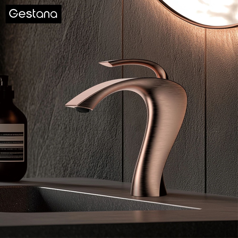 Luxury Gun Grey Bathroom Vanity Faucet 0