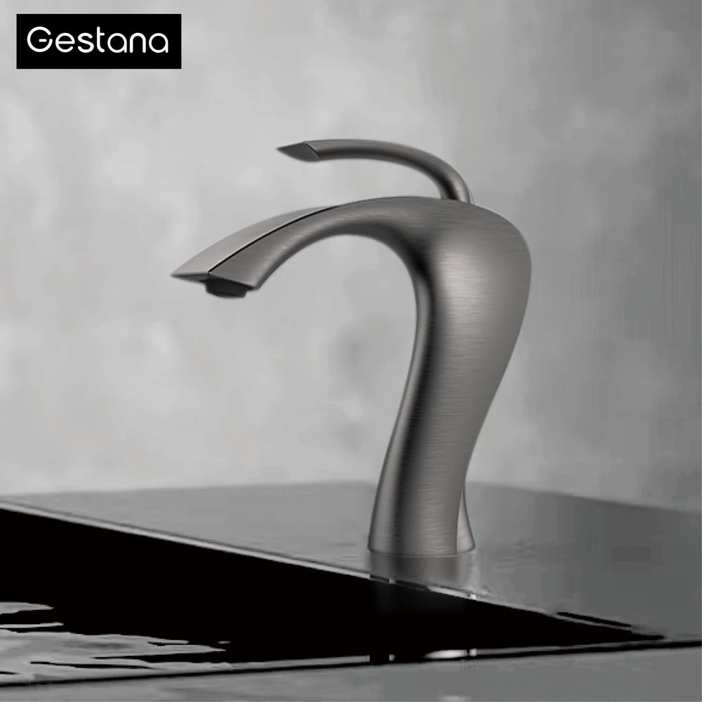 Luxury Gun Grey Bathroom Vanity Faucet 1