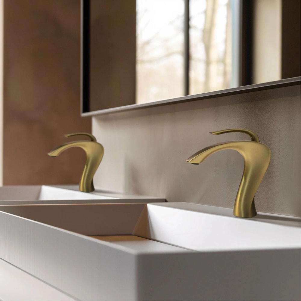 Luxury Gun Grey Bathroom Vanity Faucet 2