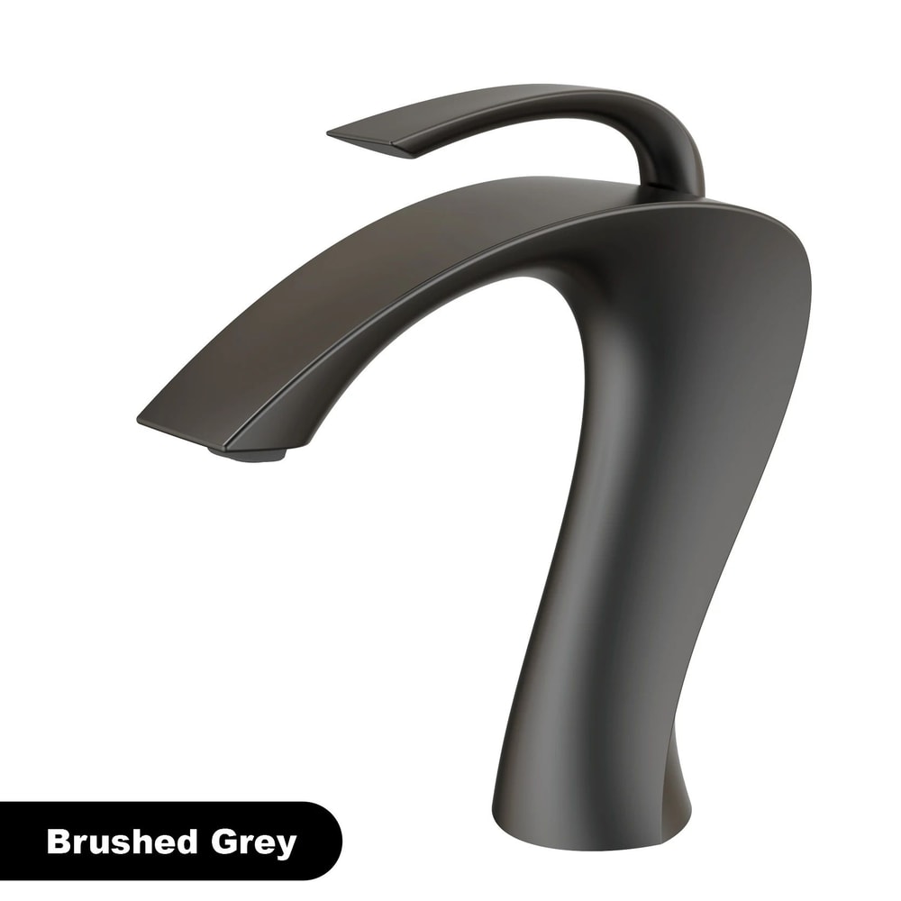 Luxury Gun Grey Bathroom Vanity Faucet 9