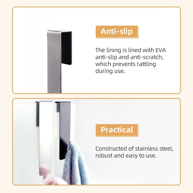 Stainless Steel Shower Door Hook 3