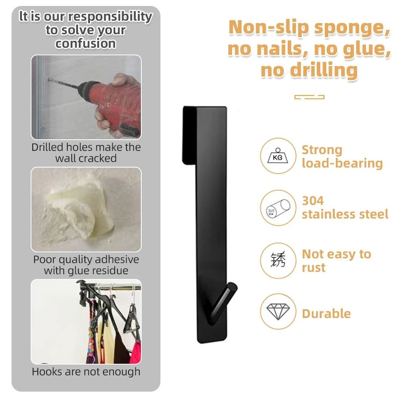 Stainless Steel Shower Door Hook 5