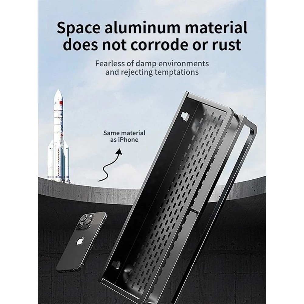 No Drill Suction Bathroom Storage Rack 3