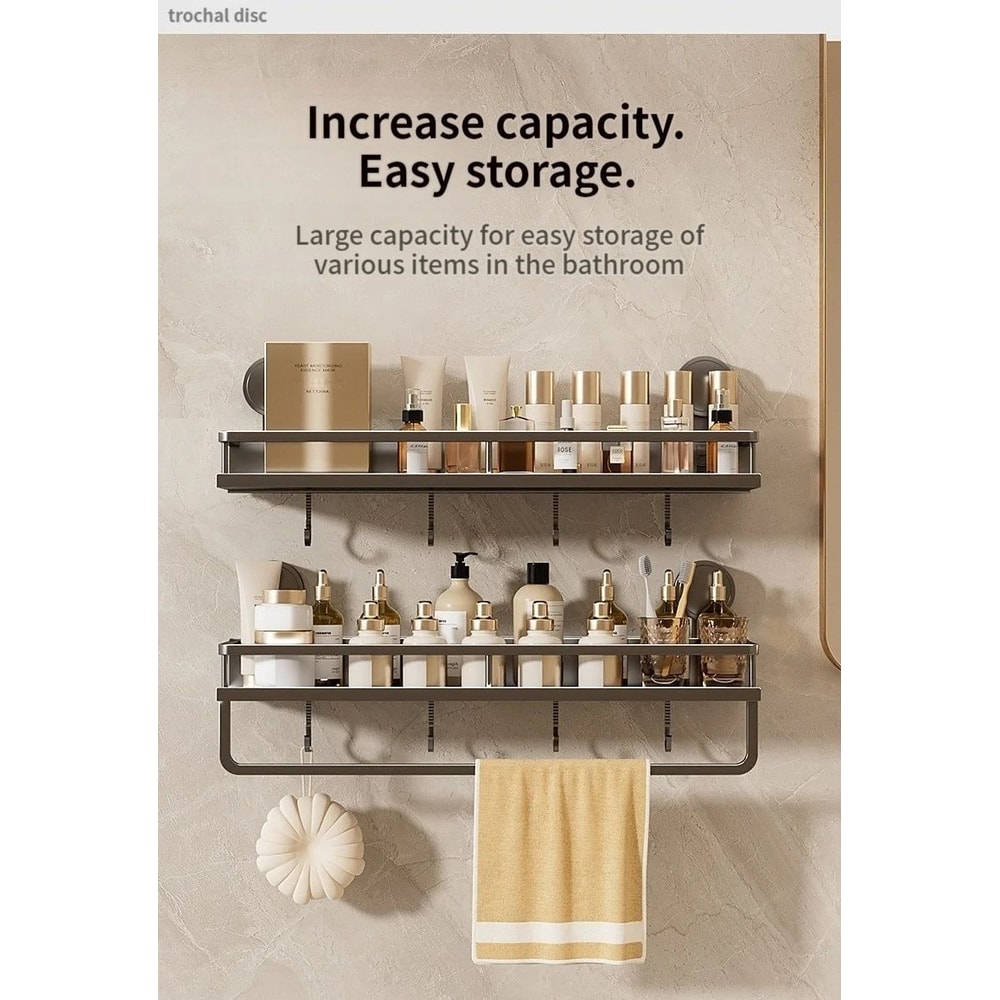 No Drill Suction Bathroom Storage Rack 7