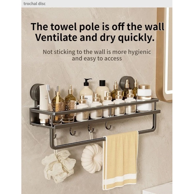 No Drill Suction Bathroom Storage Rack 8