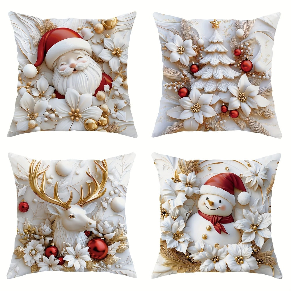 Christmas Velvet Pillow Cover Set 1