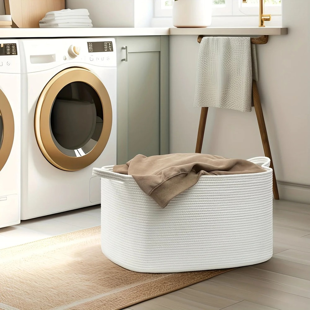 Large Woven Cotton Storage Basket 10