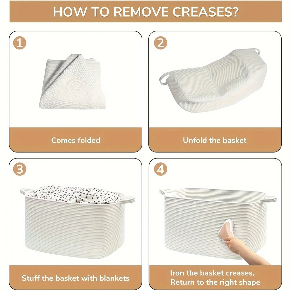 Large Woven Cotton Storage Basket 11