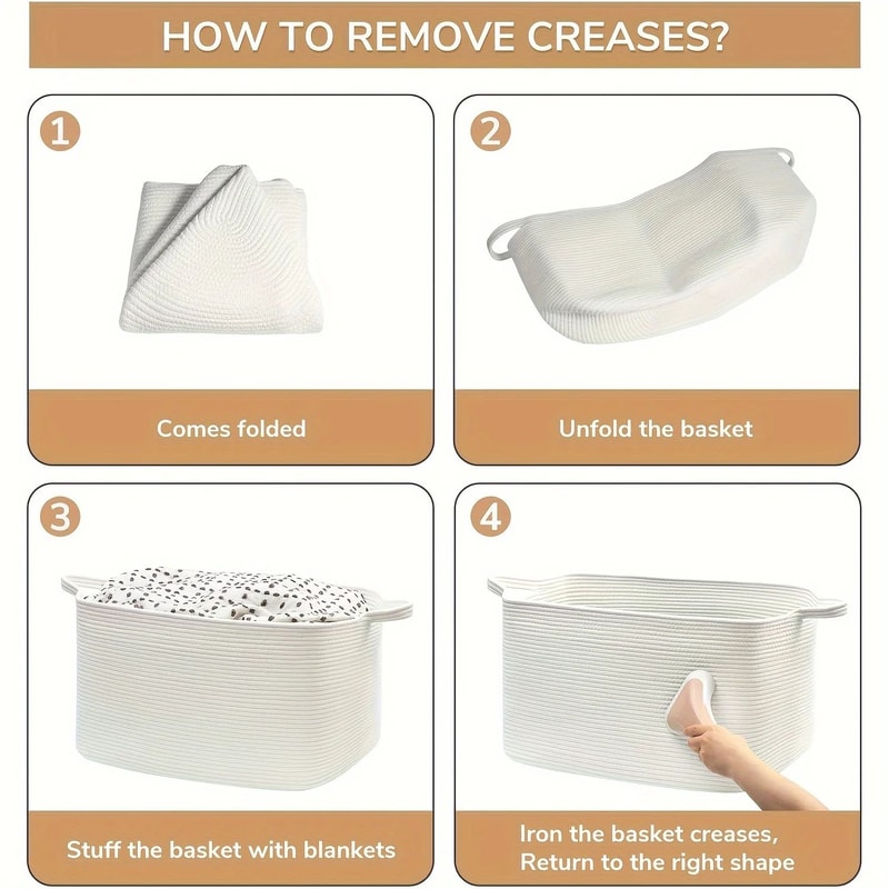 Large Woven Cotton Storage Basket 11