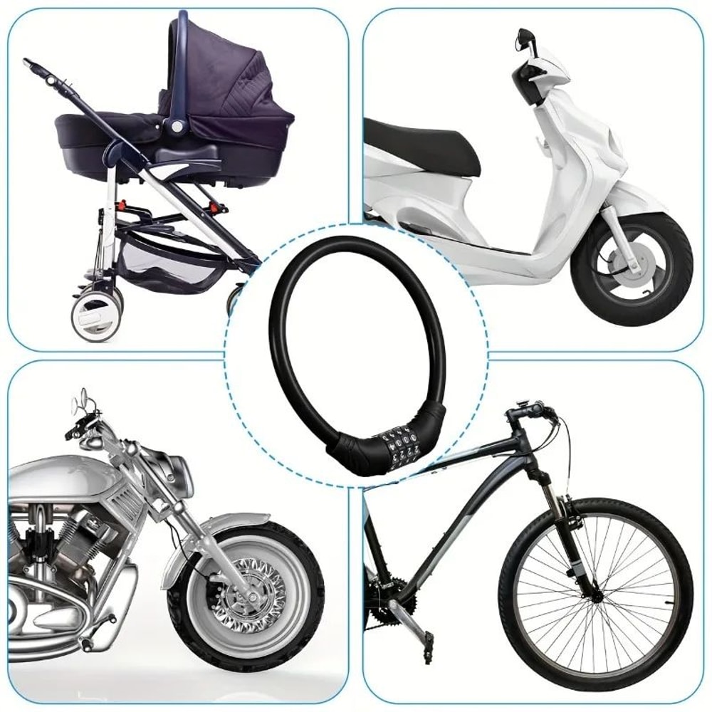 4 Digit Combination Bicycle Cable Lock 1
