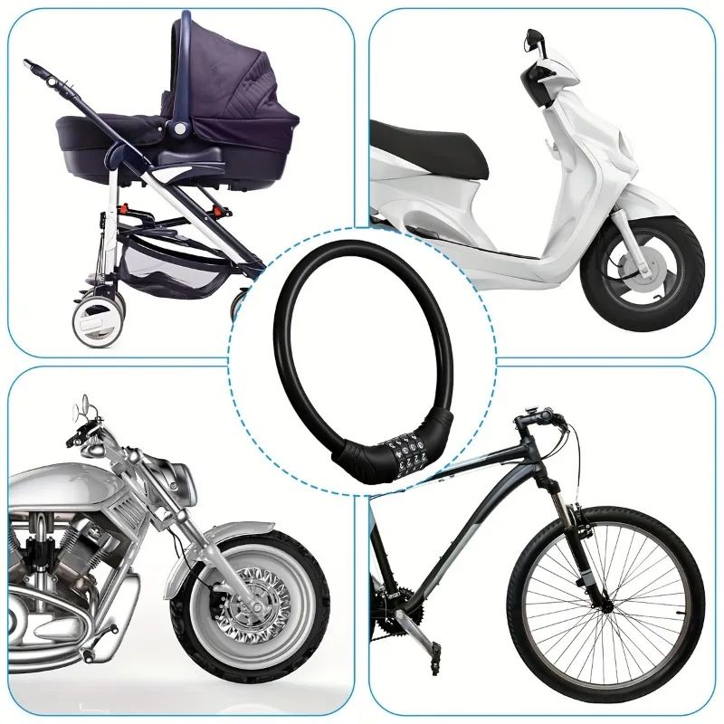 4 Digit Combination Bicycle Cable Lock 1