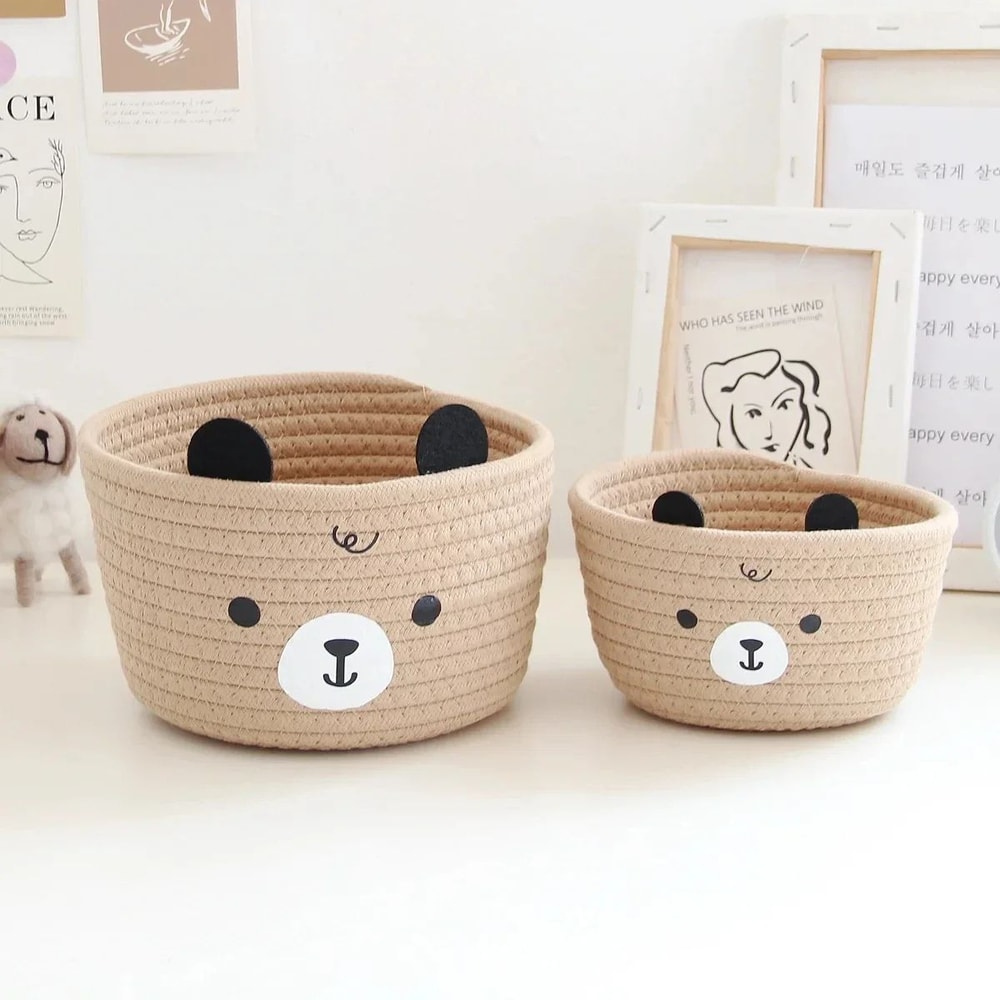 Cute Rattan Woven Storage Basket 0