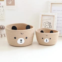 cute rattan woven storage basket