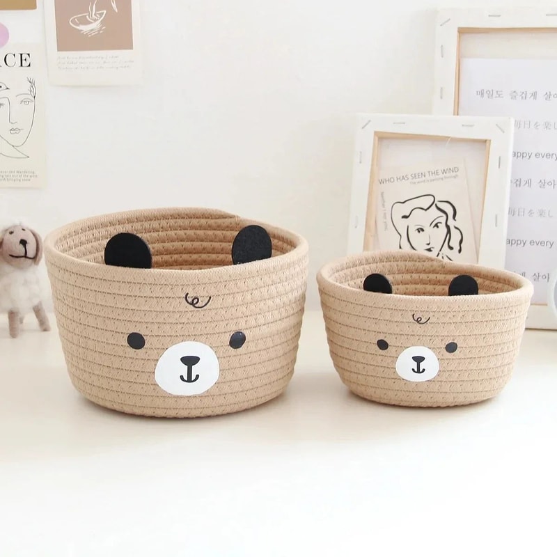 Cute Rattan Woven Storage Basket 0