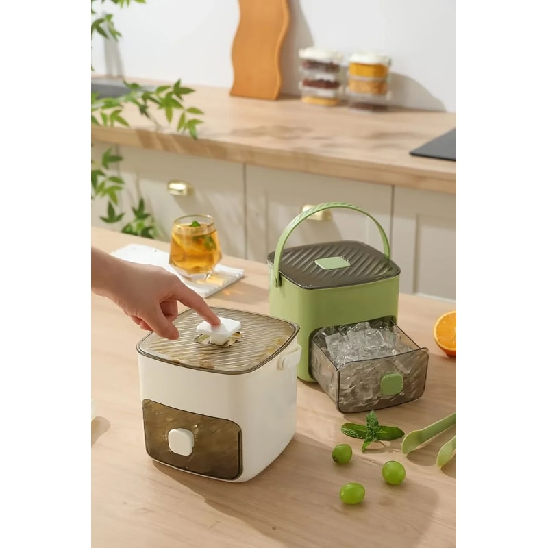 Press Type Ice Cube Tray With Lid 6