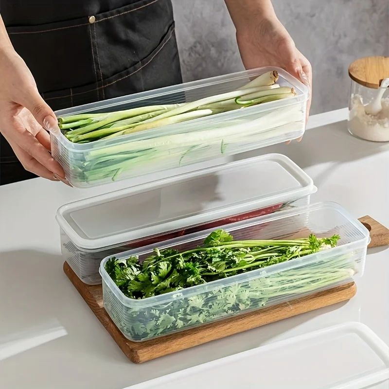 Refrigerator Scallion Storage Box With Lid 5