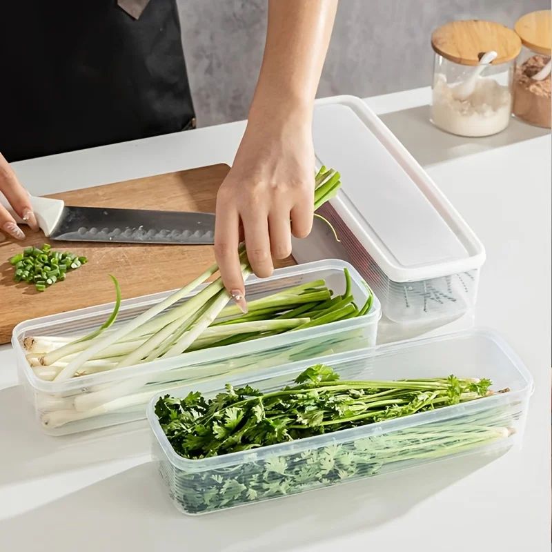 Refrigerator Scallion Storage Box With Lid 6