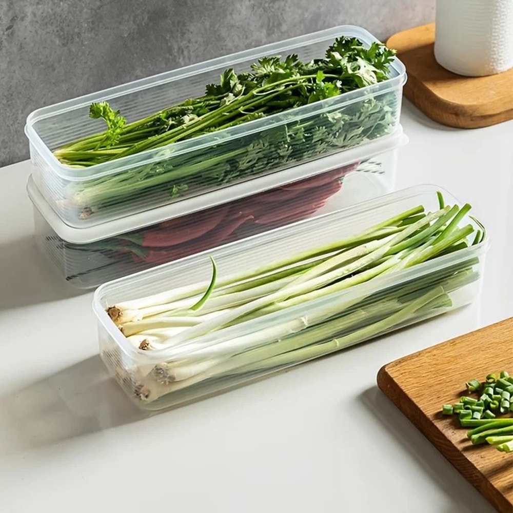 Refrigerator Scallion Storage Box With Lid 7