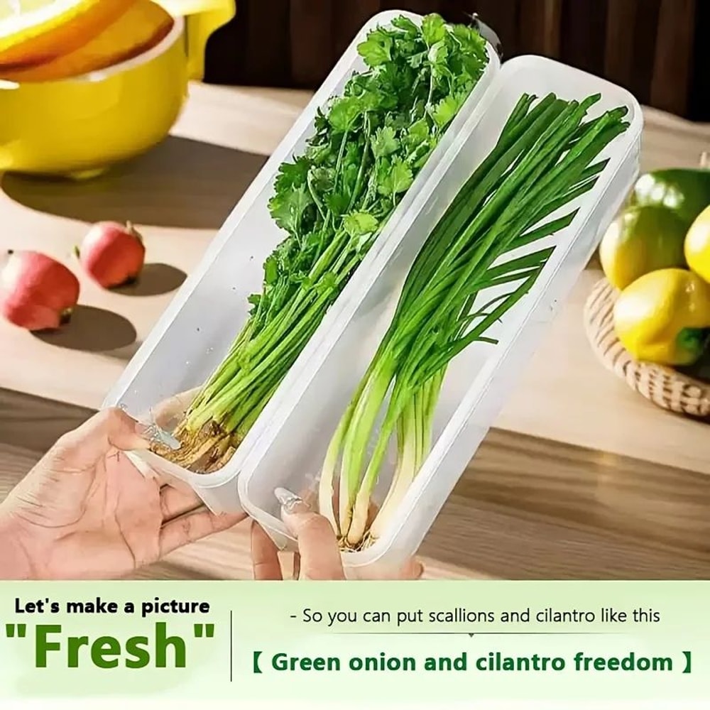 Refrigerator Scallion Storage Box With Lid 9