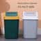 14L Square Plastic Trash Can With Lid 2
