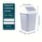 14L Square Plastic Trash Can With Lid 12