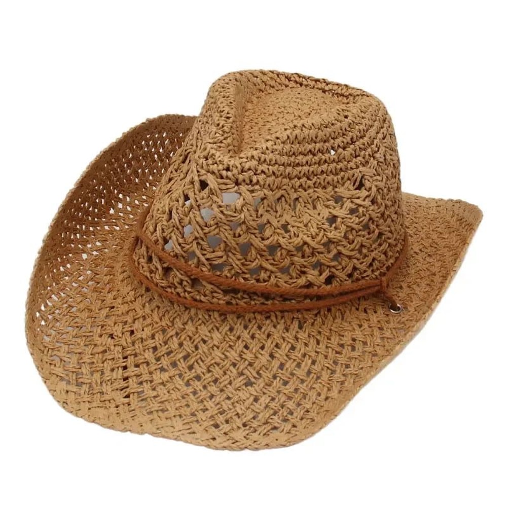 Women Straw Western Cowboy Sun Hat 7
