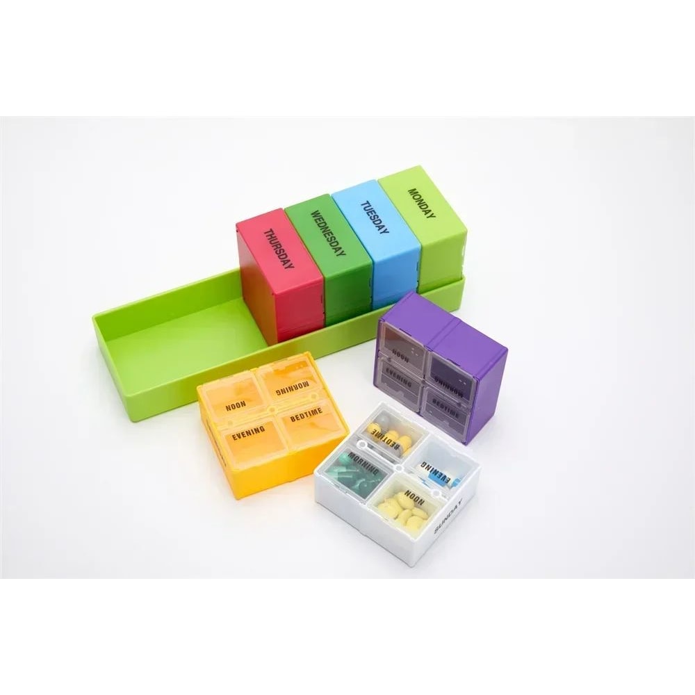 Rainbow 7 Day Pill Organizer Box 6